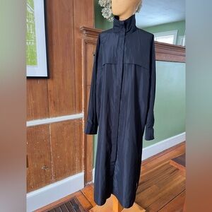 Tibi NWT Sporty Italian Shirt Dress Trench black S